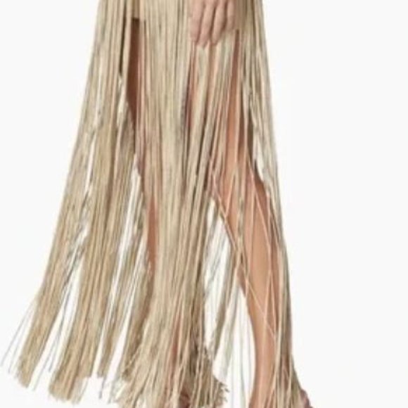 Herve Leger Beige Fringe Dress - Picture 4 of 4